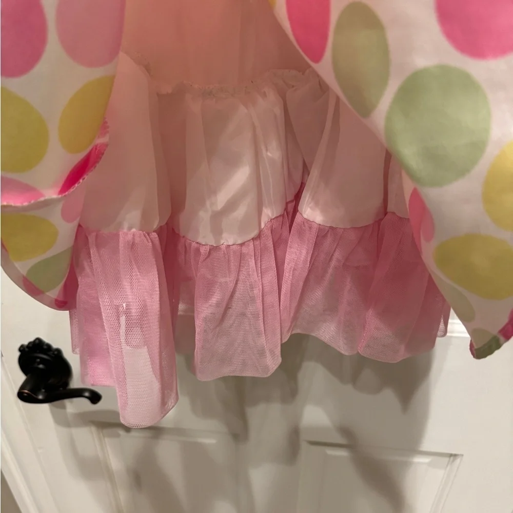 NWOT Jona Michelle 2T Multicolor Polka Dot Short Sleeve Formal Girls Dress